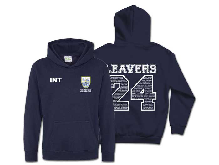 Leavers Hoodies Whitehead School Hoodies NI